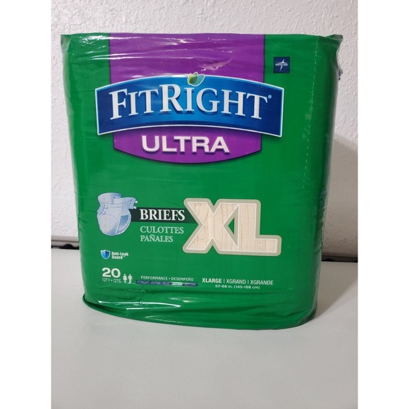 FitRight Ultra Adult Diapers, Incontinence Briefs with Tabs, Heavy 20 Ct ✅ - Picture 6 of 9
